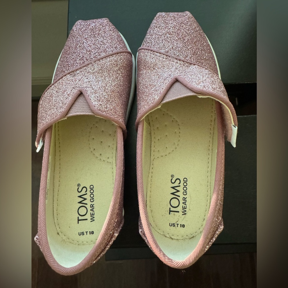 Toddler size 10 glitter slip ons